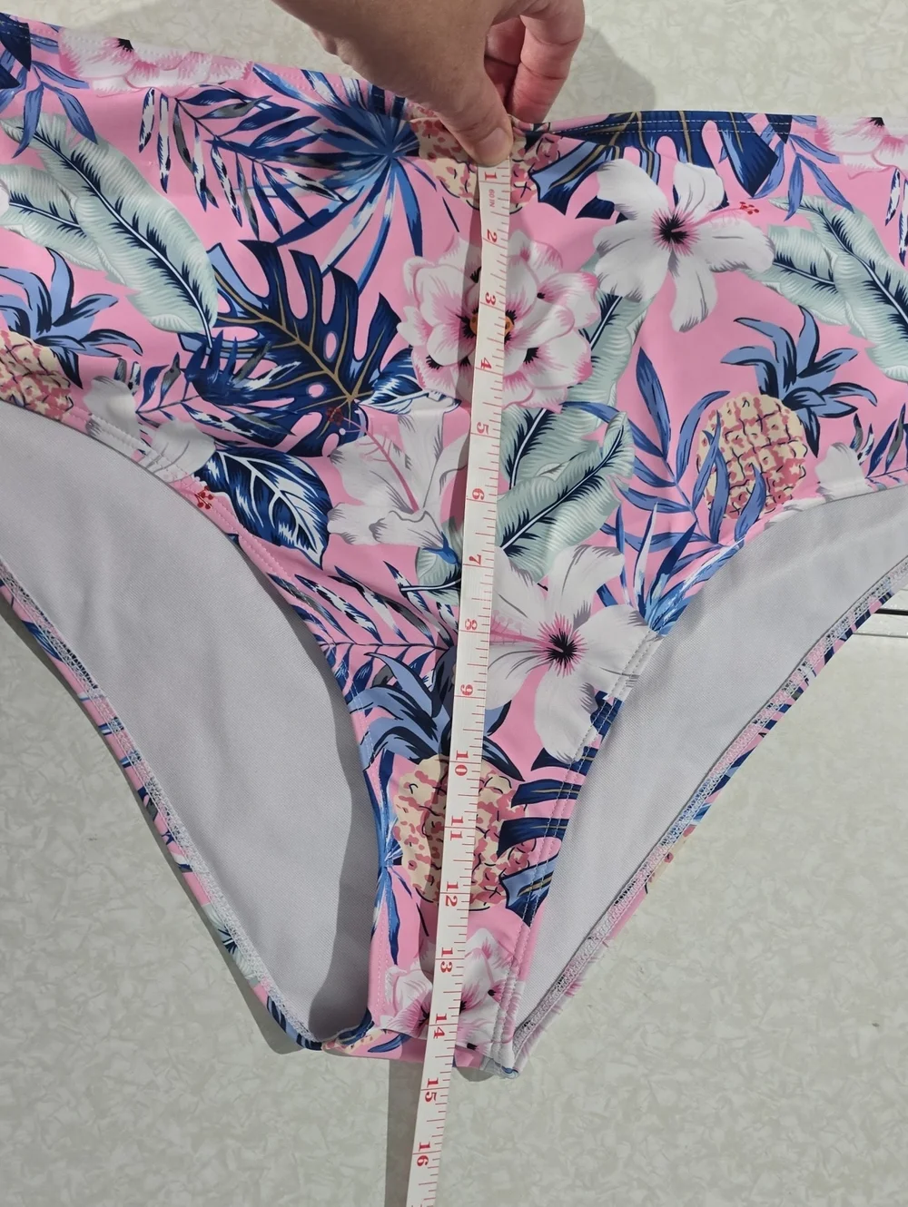Pink Tropical Floral Swimdress with High-Waist Bikini Bottoms Size 4X Never Worn